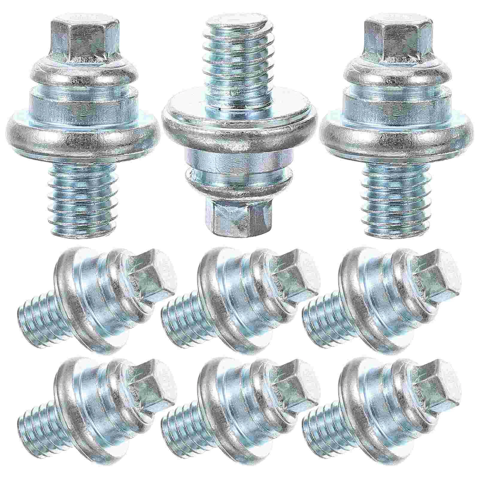 

10 Pcs Trickle Car Screws Batteries Stud Connector Terminal Silver Galvanized Metal