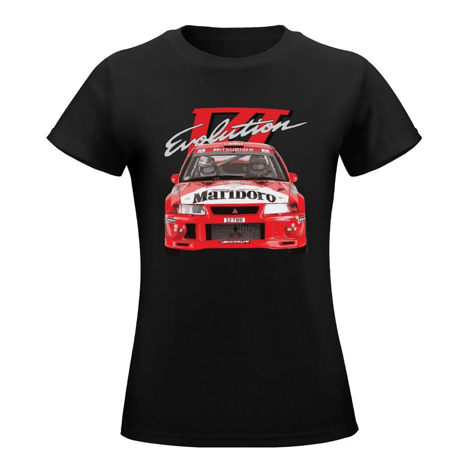 Evo 6 VI TME WRC RALLIART Mitsubish Evolution Enkei Tommi M?kinen T-Shirt kawaii clothes plus size tops Women t shirt