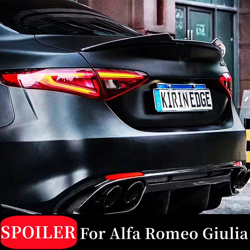 

Rear Trunk Boot Lid Lip Spoiler Wings For 2017-2022 Alfa Romeo Giulia 4-Door Sedan M4 Style Car Exterior Tuning Accessories