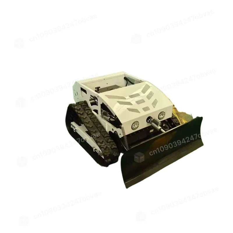 Self-Propelled Remote Control Robot Lawn Mower with Snow Plow Bl