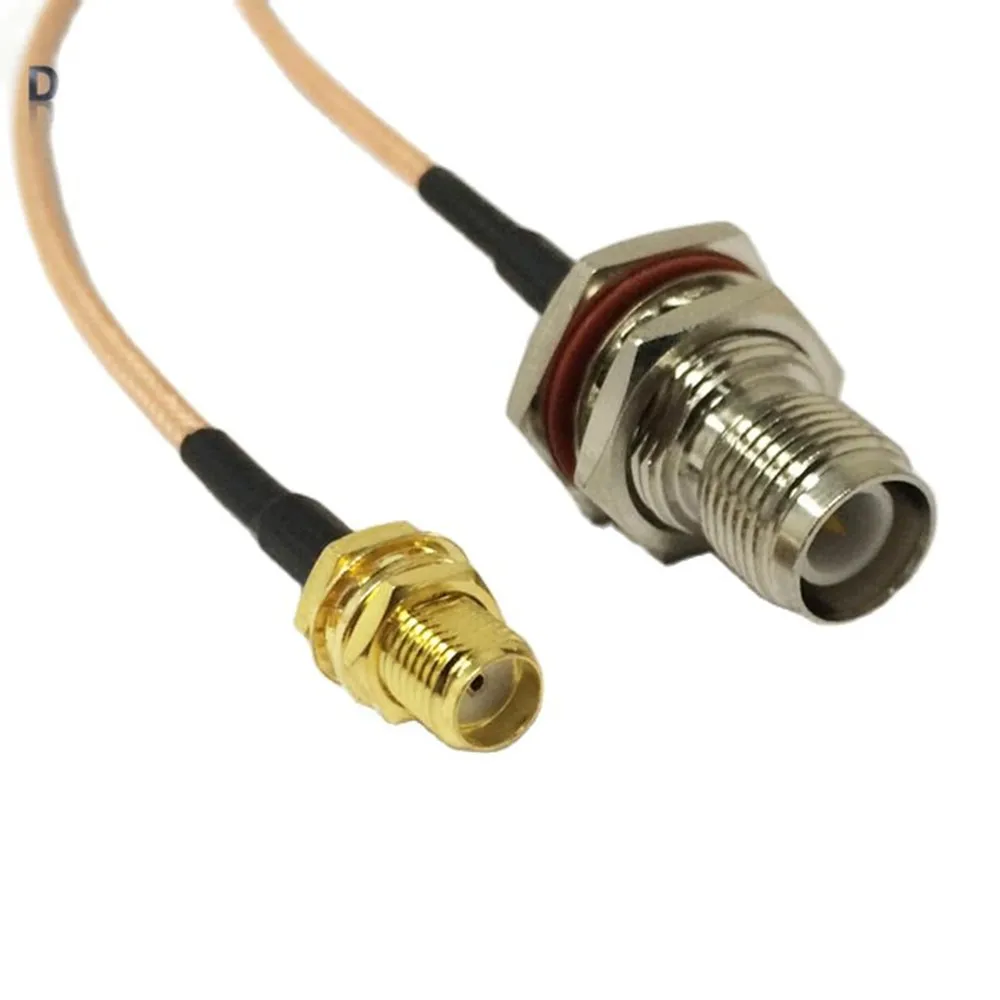 1pc SMA Female/RP SMA Male Nut to RP- TNC Jack Bulkhead RG316 Coaxial Cable 15cm/30cm/50cm/100cm Adapter for Wifi