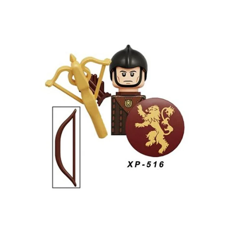 Moc Ancient Soldier Figure Building Block Castle Military Mount Warband Spear Bow Sword Shield Accessory Weapon Toy