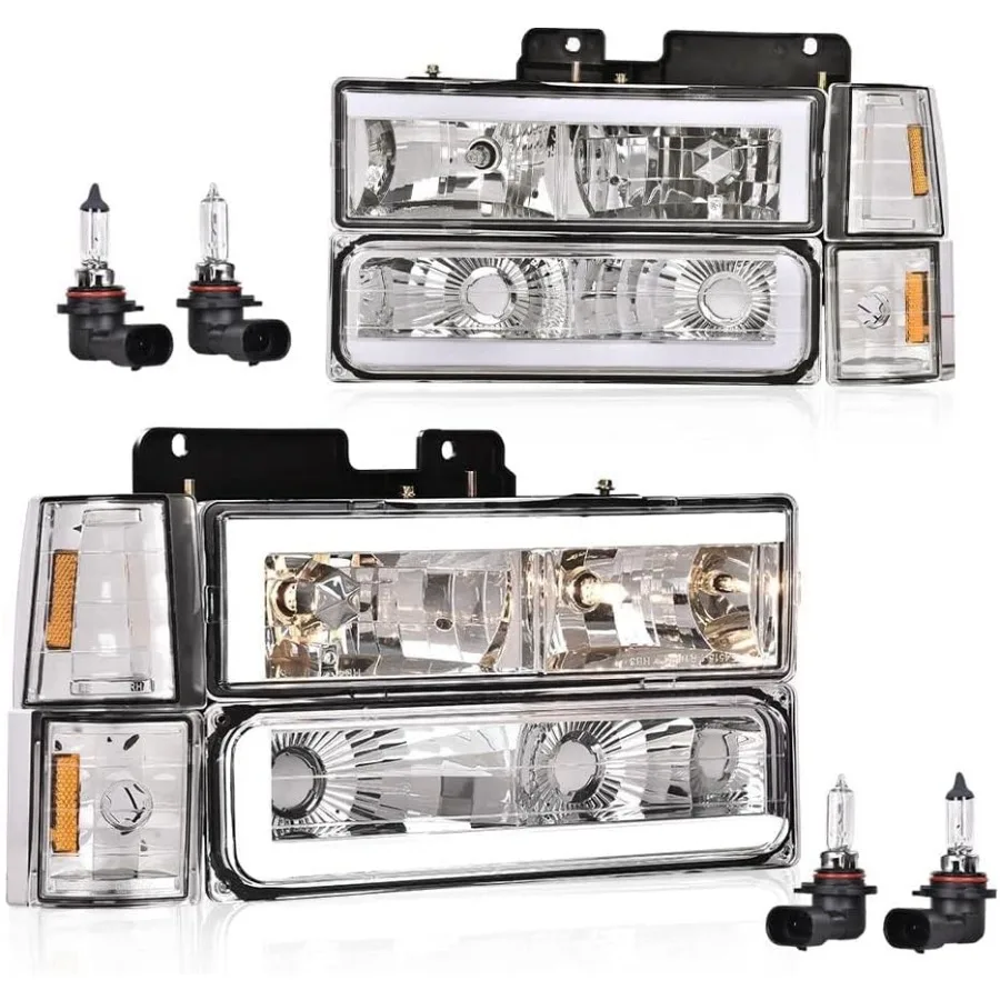 

Светодиодные фары для 9499 GMC C1500 K1500 Yukon C2500 K2500, пригородный фонарь с боковым бампером водителя и пассажира в сборе с высоким