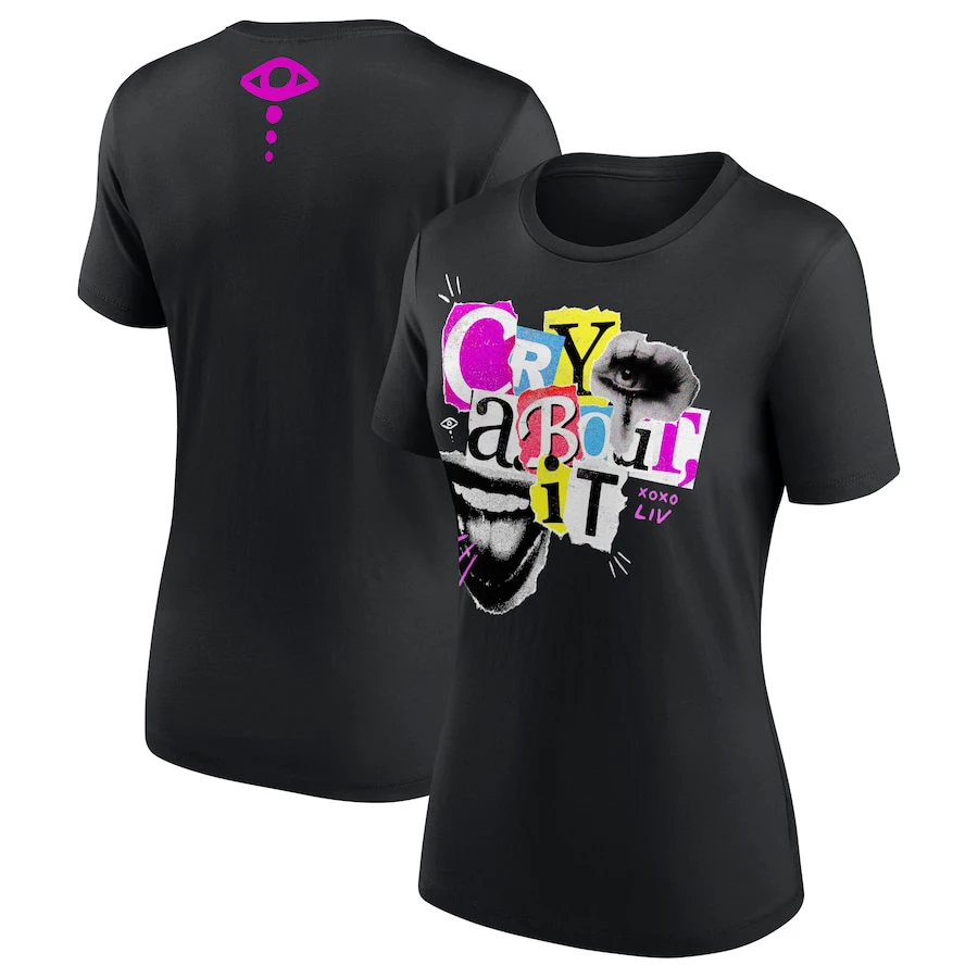 New Women's Black Fighting Liv Morgan Cry About It T-shirt Men's 3D Printed Large Fashion Casual Summer Short Sleeve