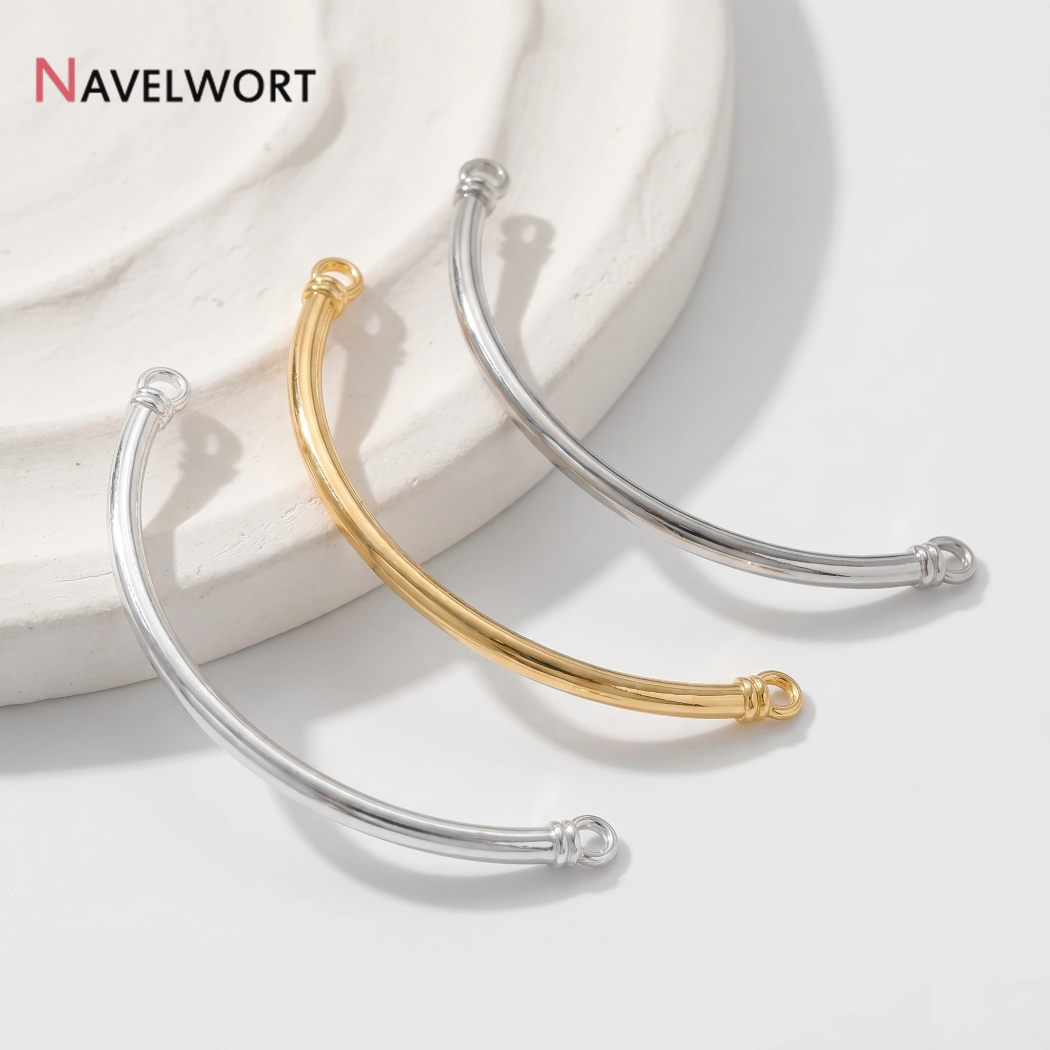 14K Gold Plated Half Bracelet Connctor,For Bracelet Making Accessories Connector For Jewelry,Jewelry Accessories