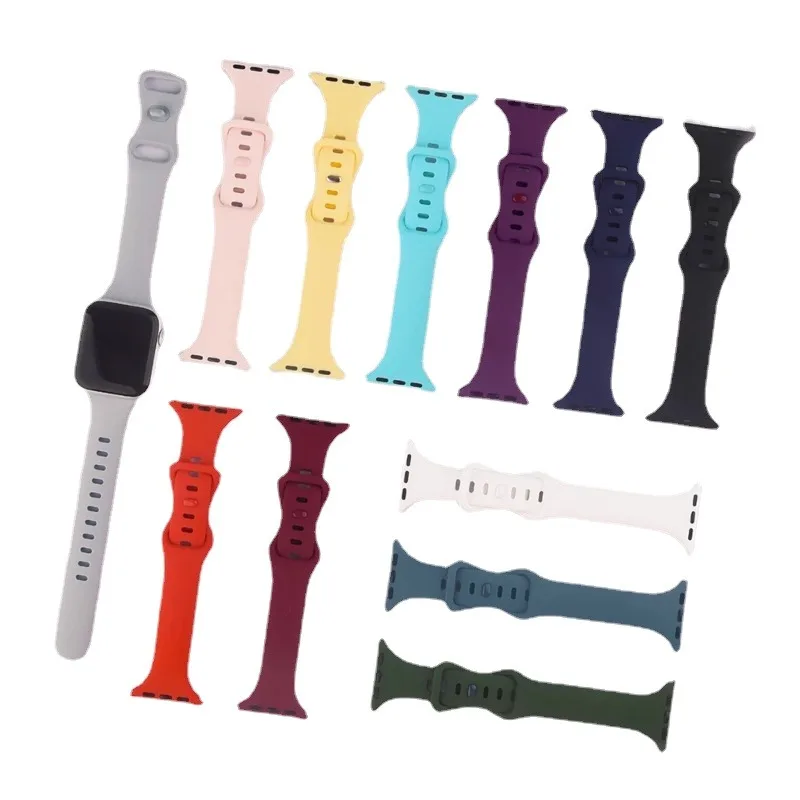 Bracelet en silicone pour Apple Watch, dehors Slim Band, Correa iWatch Series 8 Ultra 2 SE 7 6 3 9, 40mm, 44mm, 45mm, 41mm, 38mm, 42mm