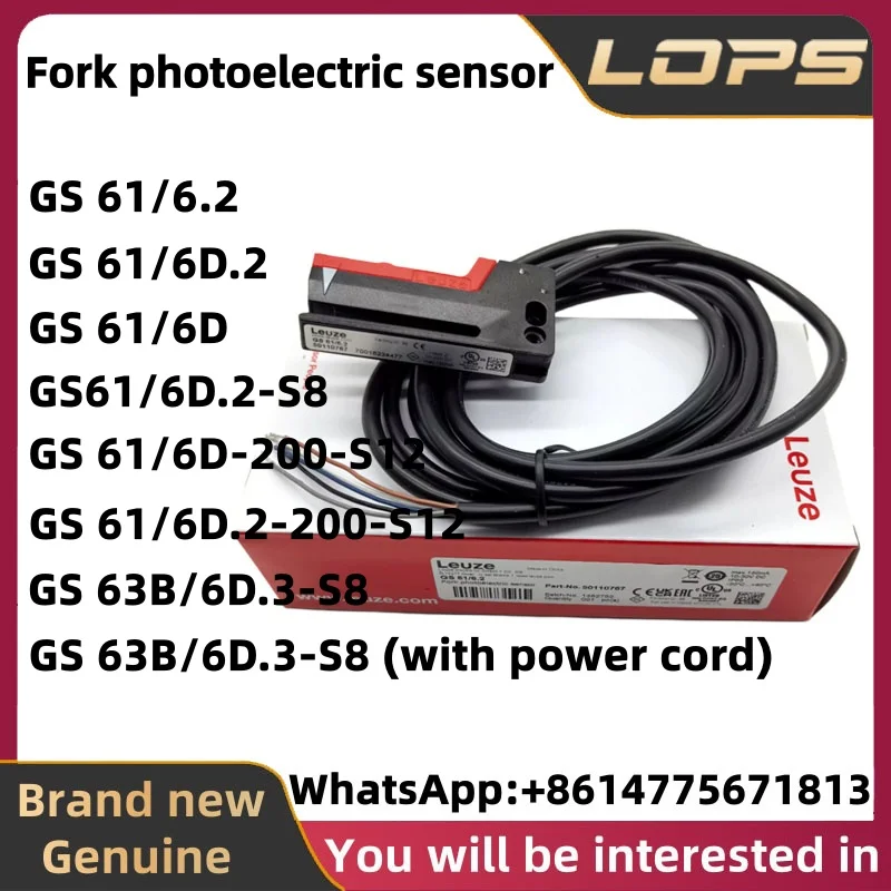 

Фотоэлектрический датчик Leuze GS 61/6.2, GS 63B/6D.3-S8, GS 61/6D (новый, оригинальный), датчик этикеток, в наличии, добро пожаловать, запросы приветствуются.