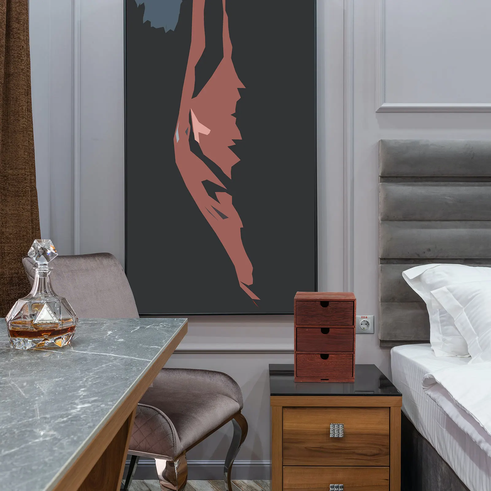 

4-Layer Wooden Desktop Storage Box Vintage Drawer Organizer For Cosmetics Stationery Sundries Jewelry Tabletop Sorting Container