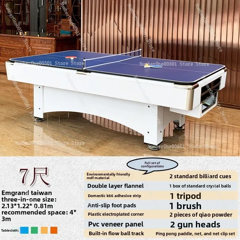 

Home multi-functional dining table 3 in 1 pool table ping pong table