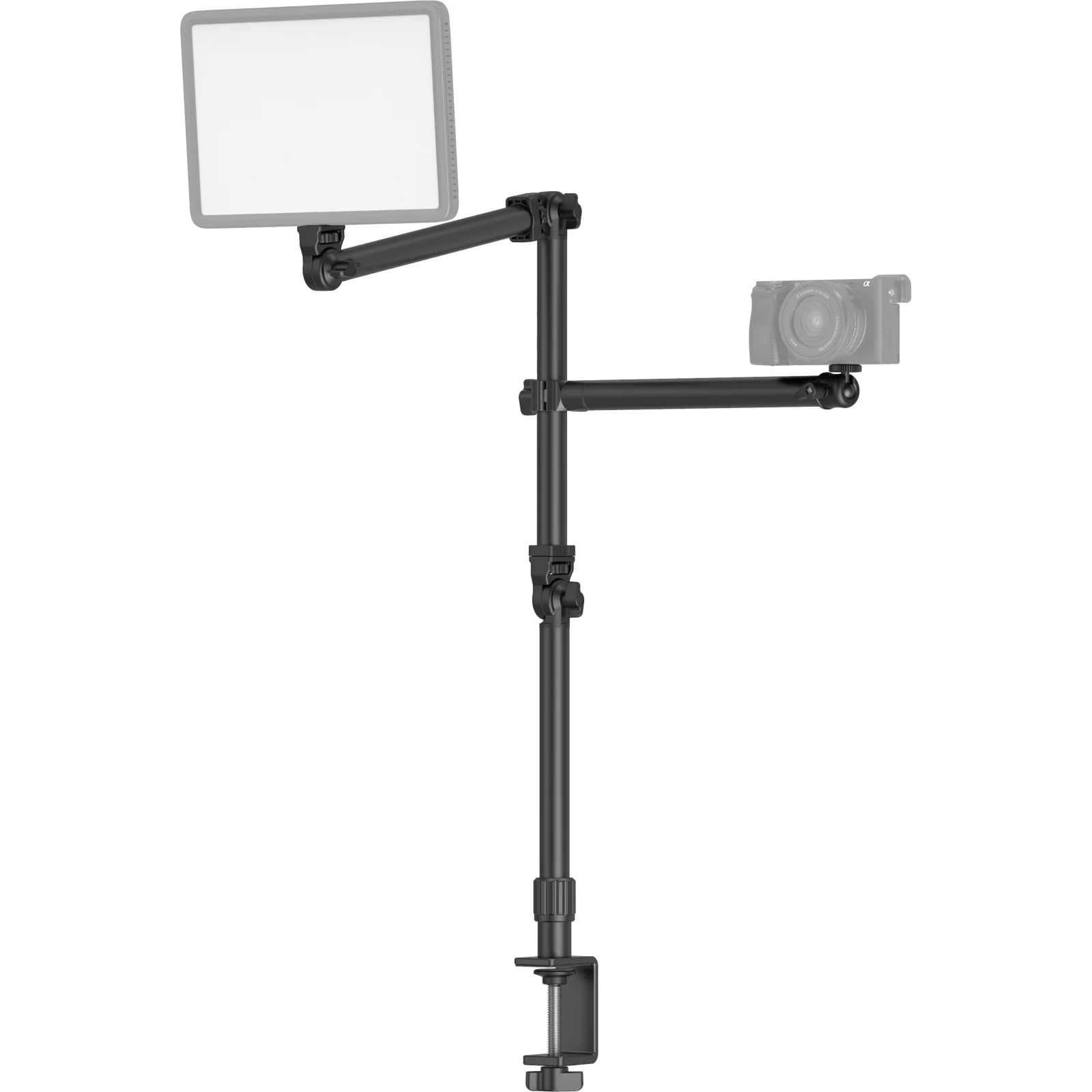 SmallRig Camera Desk Live Desktop Camera Bracket DT-50 Adjustable height Light Stand Cell phone Clip Arm Support Bracket 4456