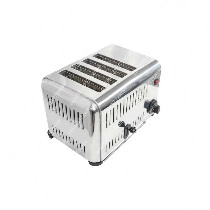 Electric Stainless Steel 4-Slice Toaster Auto Pop Defrost Reheat Functions Energy Efficient Class B for Home Hotel Use