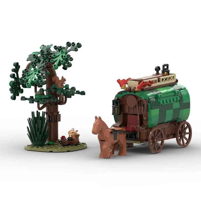 

360 шт. MOC Artifact Merchant модульные строительные блоки DIY фэнтезийный рынок сцена развивающая игрушка