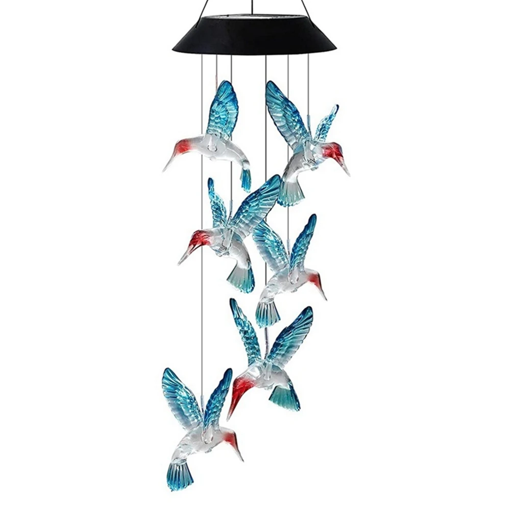 

Solar-Powered Hummingbird - Color-Changing Light - Outdoor Garden Decor-AT36
