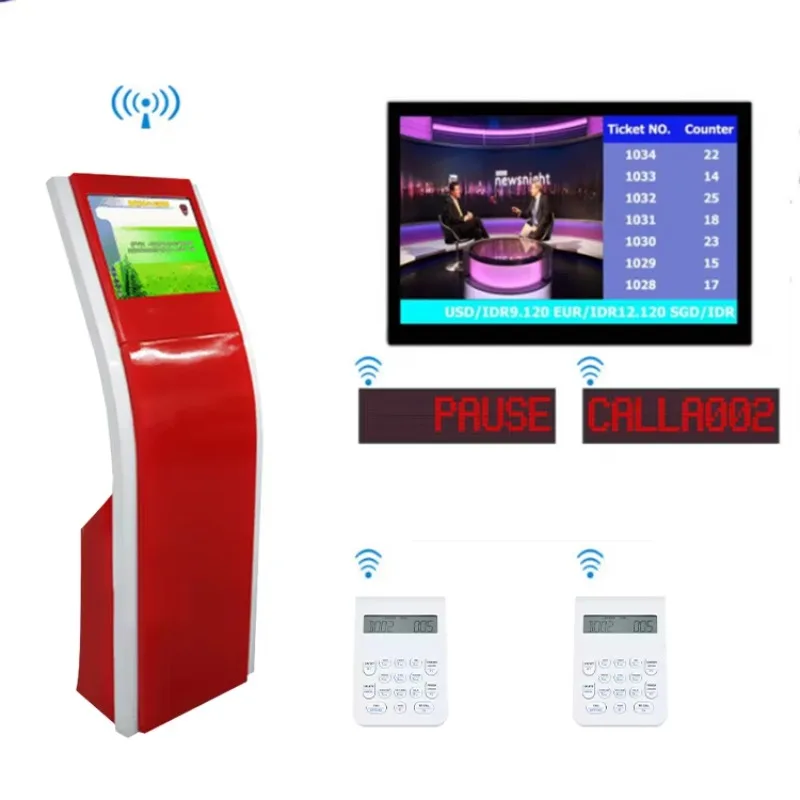 Software Wired Wireless Touch Screen LED Display LCD TV Display Bank Hospital Waiting Queue System Machine