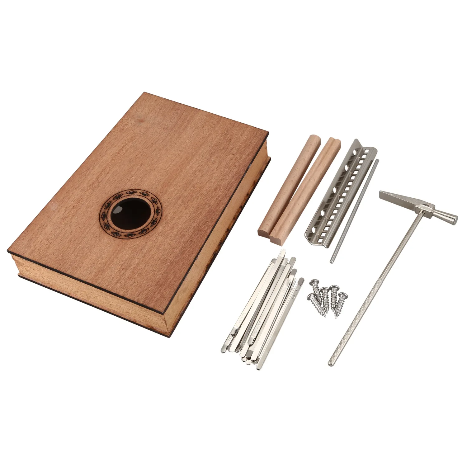 17 Key Kalimba Handwork DIY Kit Simple Assembly Wood Finger Thumb Piano for Children Kids Musical Instrument