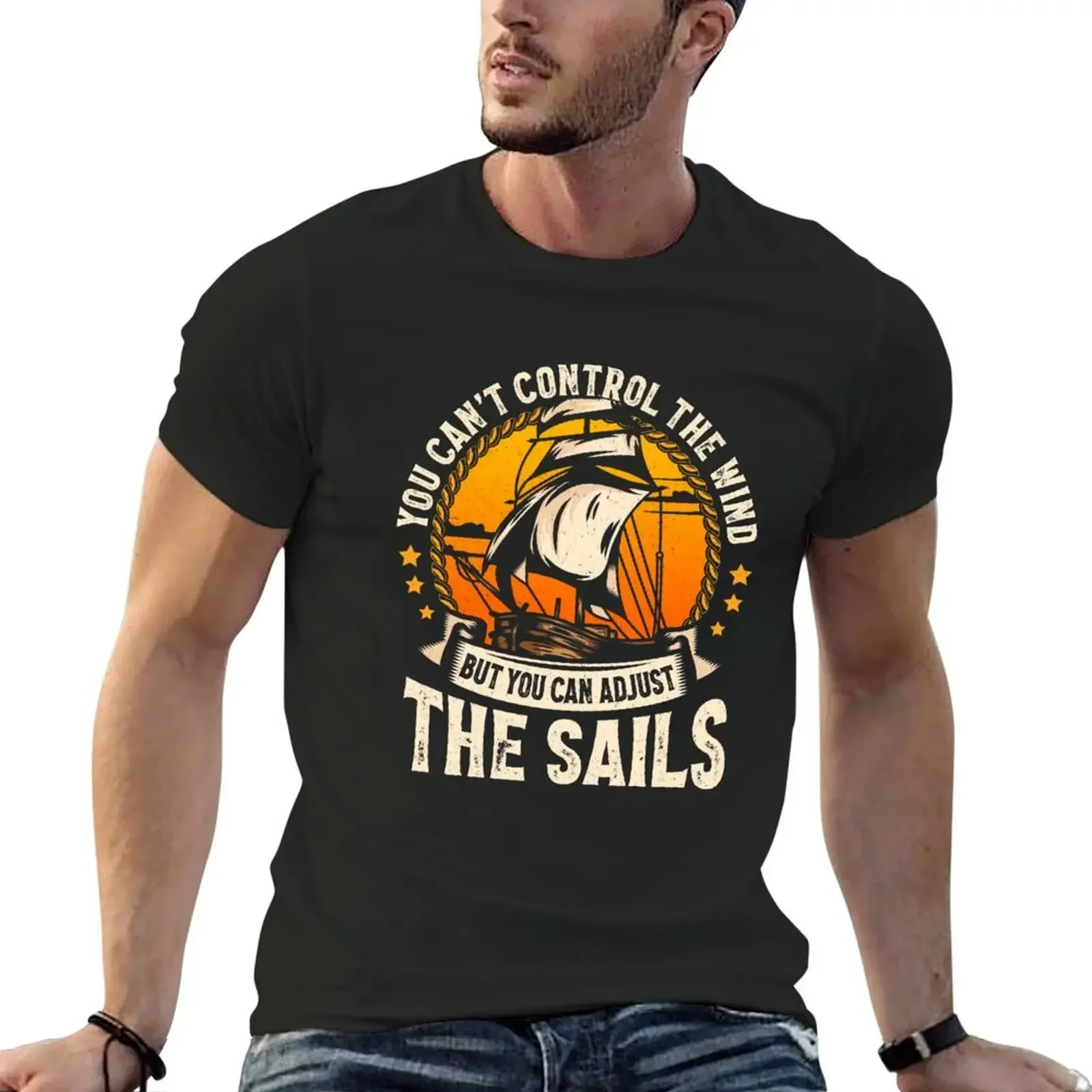 

Sailing Ship Boats Boat Kayak Pontoon Boating Captain Sailor T-Shirt tops blacks mens champion t shirts