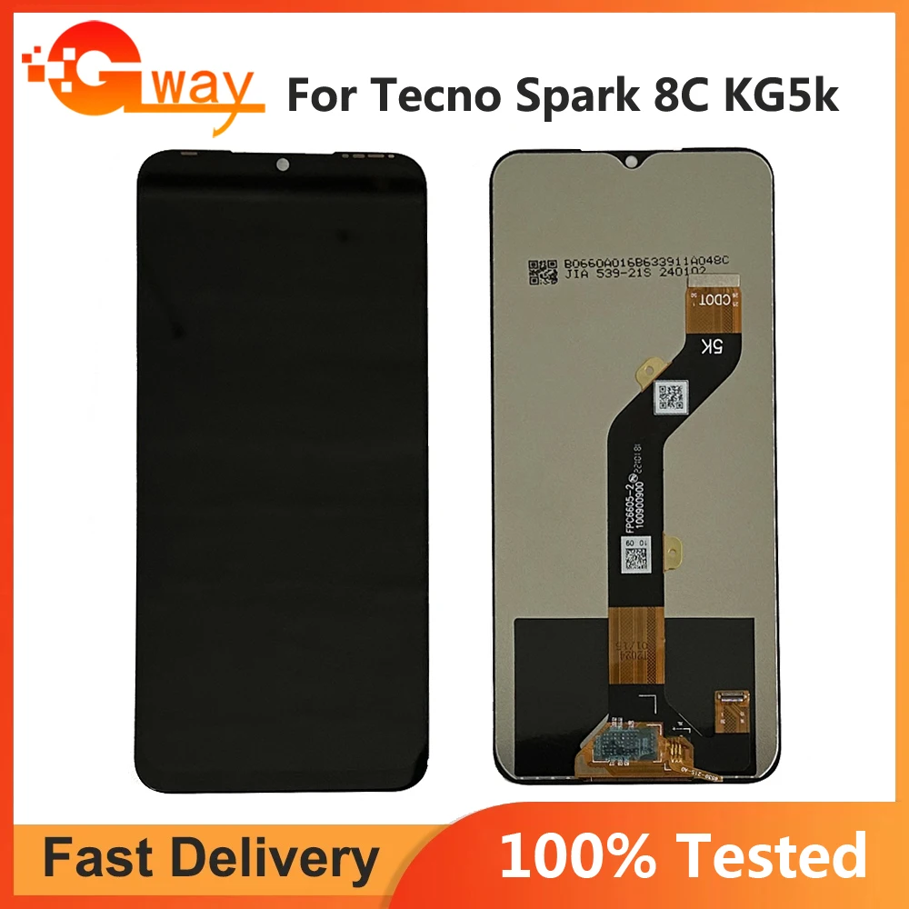 

Original 6.6" For Tecno Spark 8C LCD Display Touch Screen Assembly Digitizer For KG5k KG5j KG5n LCD Replacement Repair Parts