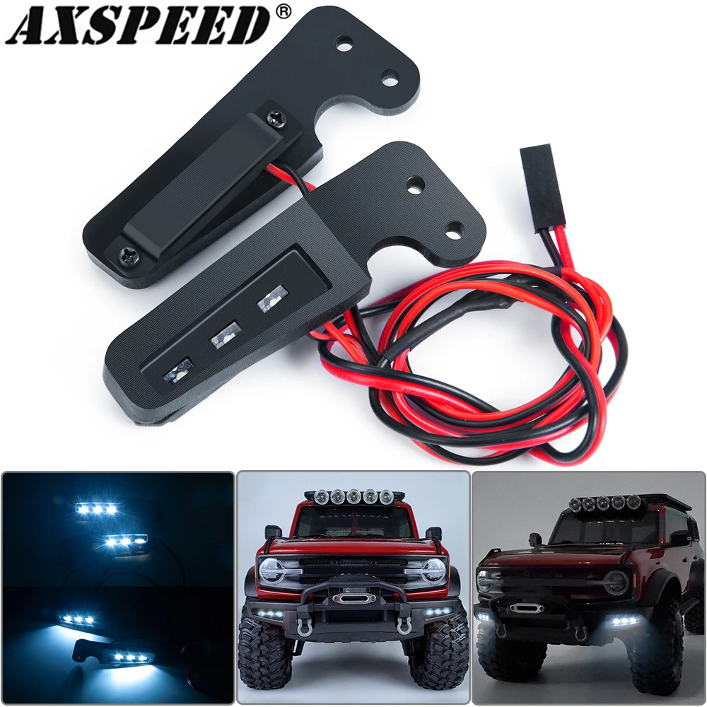Axspeed Front stoßstange Seiten lichter Scheinwerfer LED-Lampen leiste für 1/10 RC Crawler Auto Trx4 TRX-4 Browco Upgrade Teile
