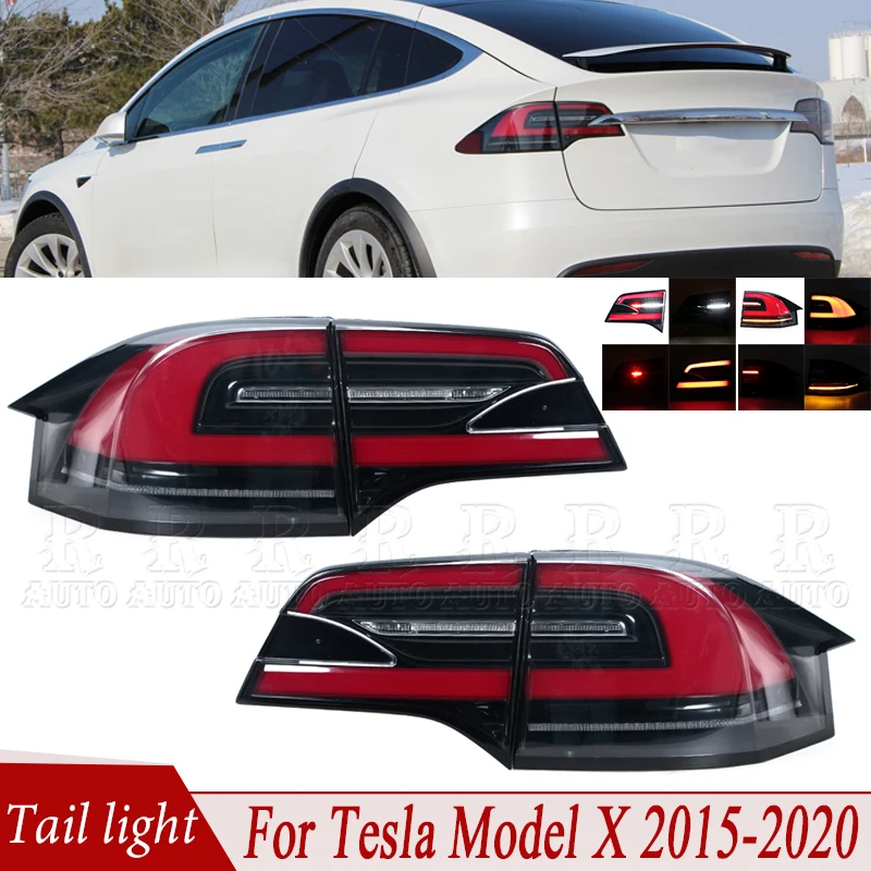 For Tesla Model X 2015-2020 Car Tail Light Assembly Rear Turn Signal Light Brake Lamp Reversing Light 1034338-00-B 1034334-00-B