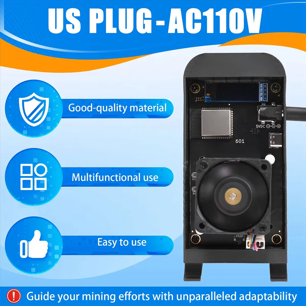 Bitaxe Gamma 601 Bitcoins Miner 1,2TH/s, BM1370 ASIC, 18W/TH, WiFi, Penambangan Rumah Senyap Konsumsi Daya Rendah