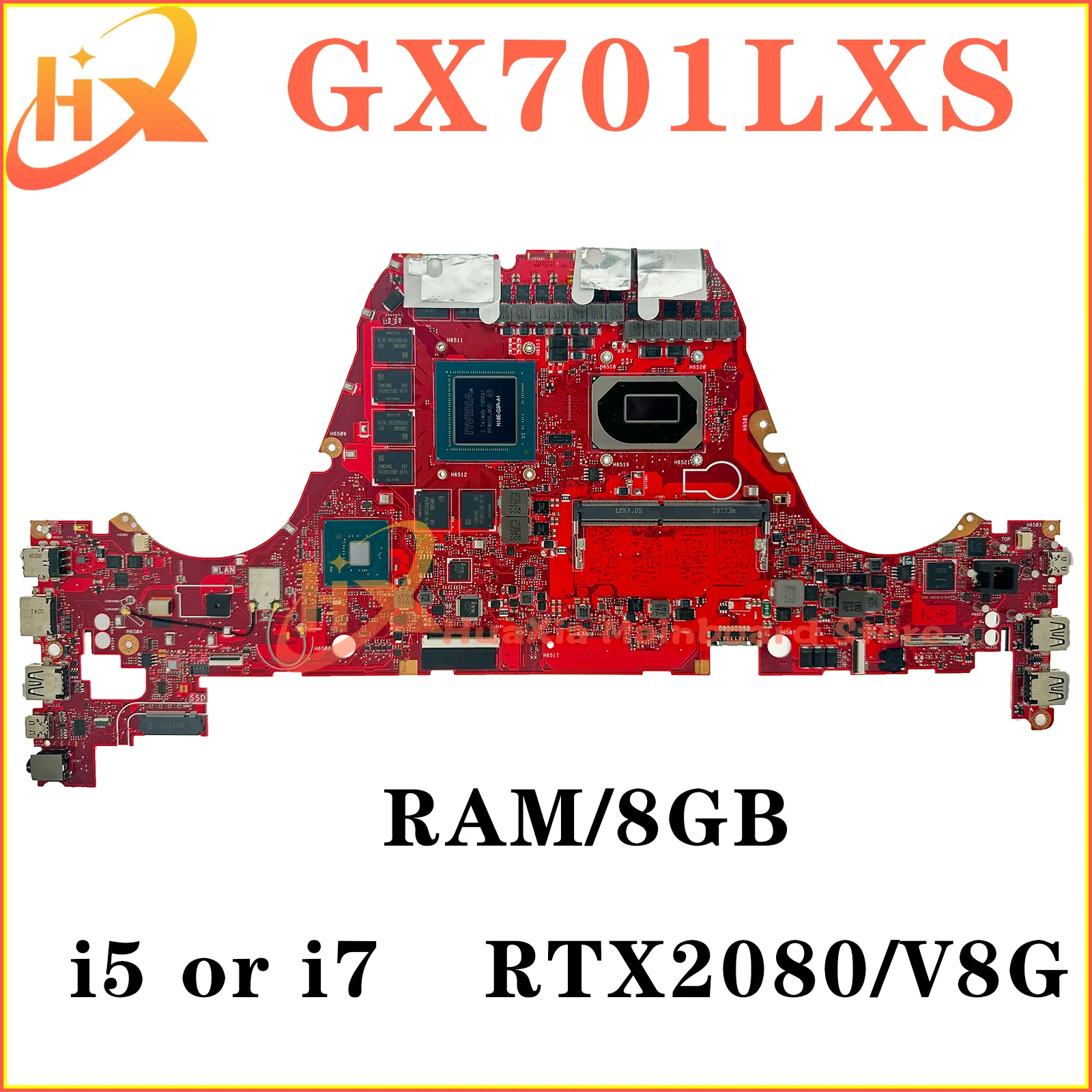 

GX701LXS Mainboard For ASUS GX701L GX701LX GX701LV GX701LWS Laptop Motherboard i7-10th Gen RTX2080/V8G RAM/8GB