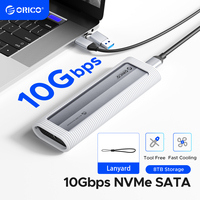 ORICO M.2 NVMe SATA SSD Enclosure Tool-Free USB External 10Gbps M.2 NVMe to USB Adapter Support UASP for PCIe NVMe and SATA SSD