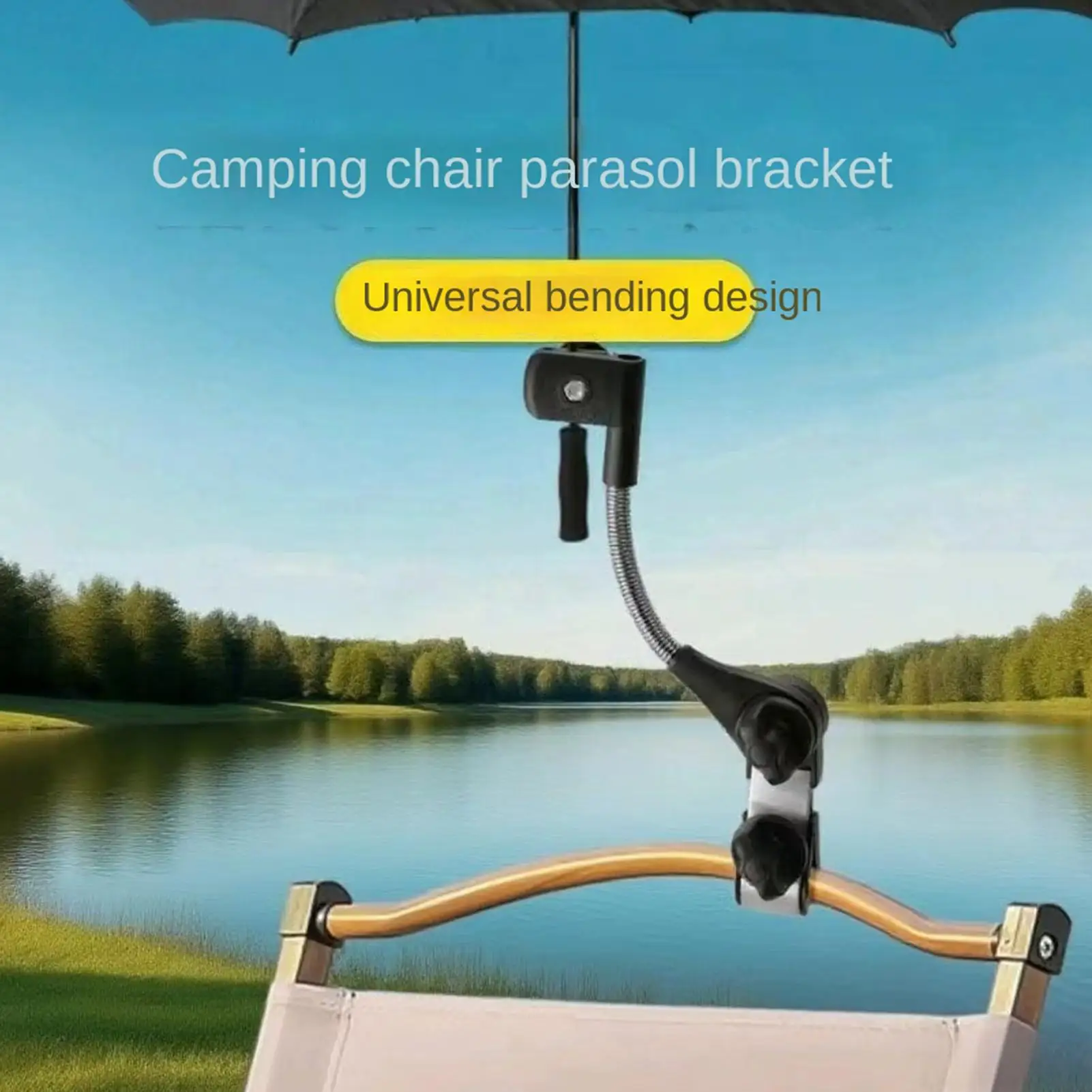 Umbrella Holder For Chair Adjustable Rotating Universal Secure Chair Umbrella Mount Bracket Holder For Park Camping Boat Fishing
