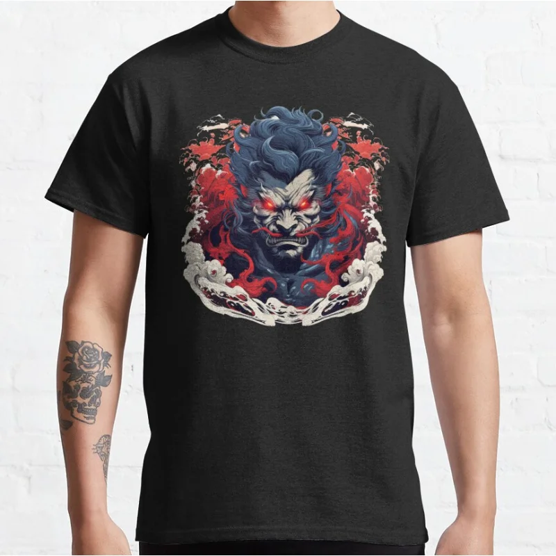 

Traditional Japanese Akuma Retro Street Fighter 80s vintage video game Graphic T Shirts for men large size Adult S-6XL tops