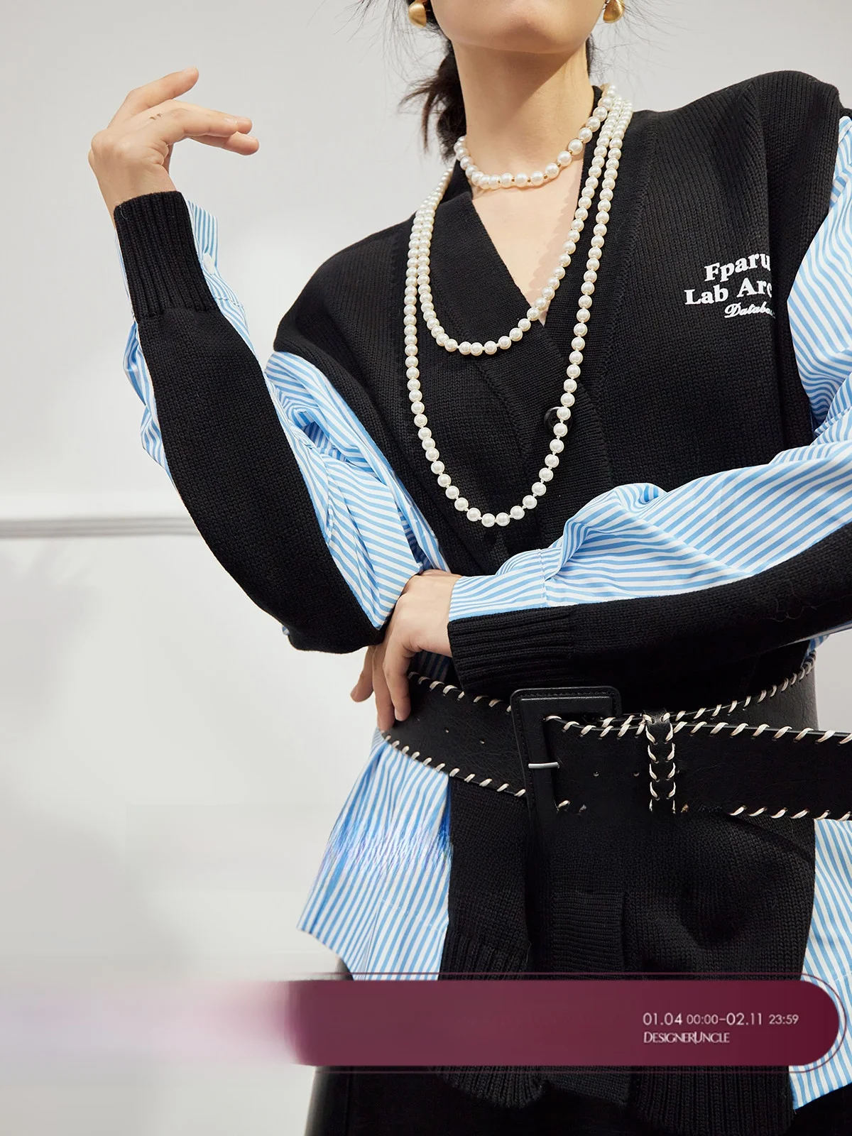 

Новинка: Женский вязаный кардиган Bla V-ne с V-образным вырезом, приталенный, в полоску, с дизайнерскими вставками, для повседневной носки