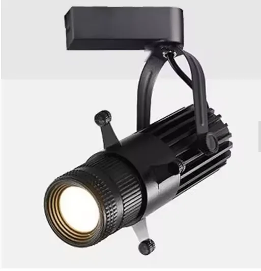 

RGB Stage Zoom LED Track Lights Adjustable Focus Logo Projector Ceiling Spotlights Picture Gallery Theater Rail Lighting Fixture