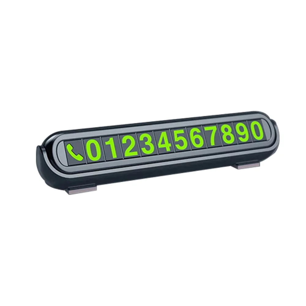 Car Temporary Parking Card Luminous Auto Styling Phone Number Plate Telephone Number Park Stop Sticker Accessories