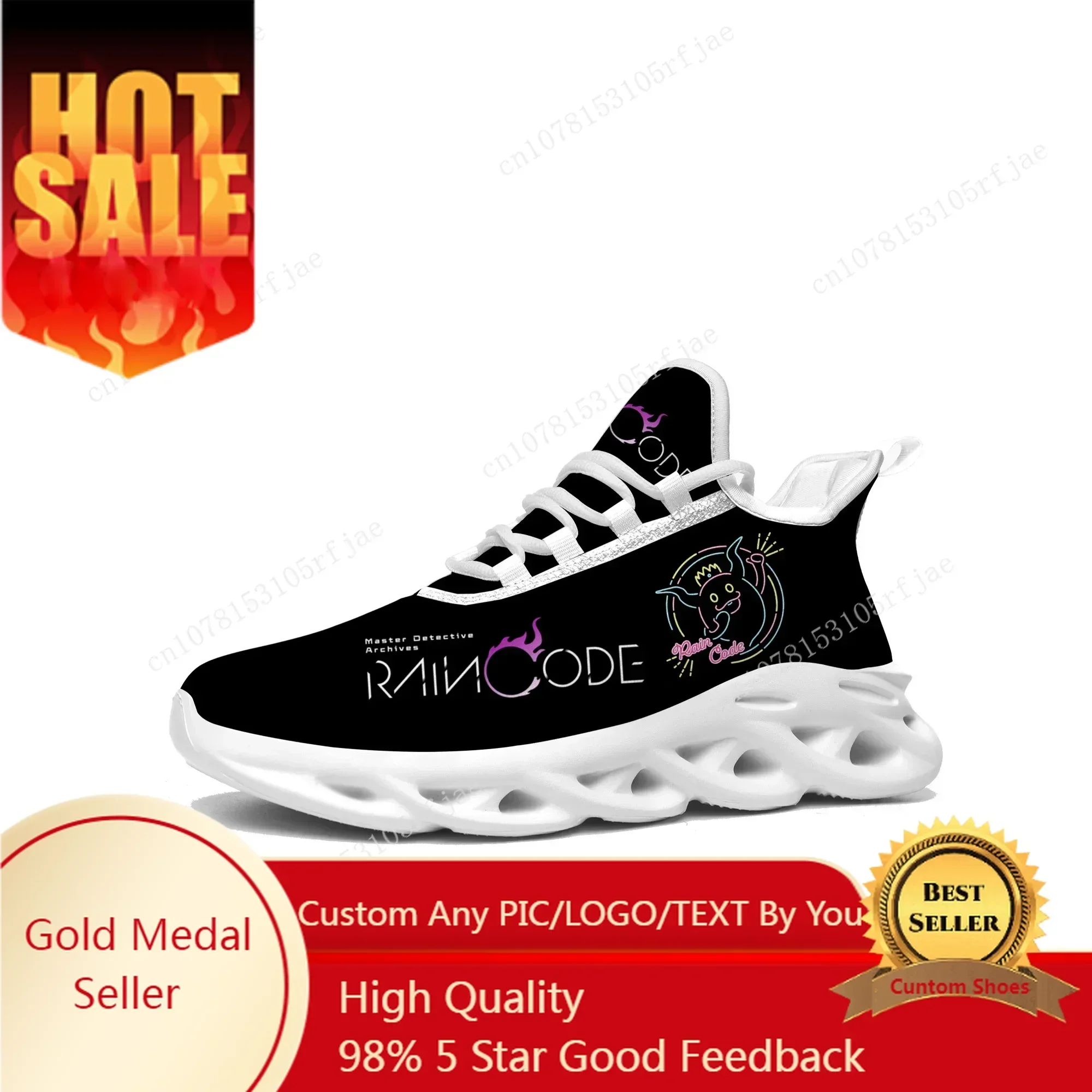 Master Detective Archives RAIN CODE Sneakers Game Men Women Sports Running Shoes Custom Made Built Lace Up Shoes