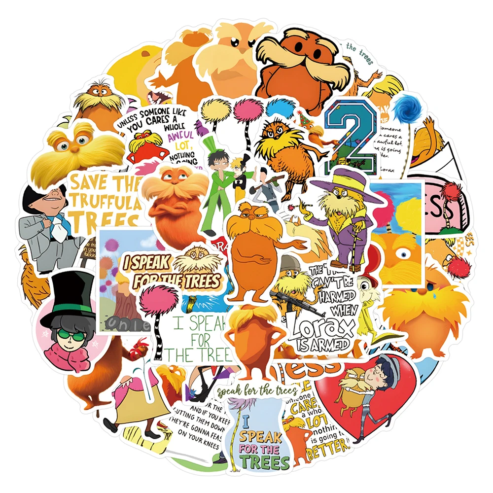 10/30/55PCS Cartoon The Lorax Creative Sticker Graffiti Decoration Refrigerator Cup Laptop Scrapbook Waterproof Decal Kids Toy