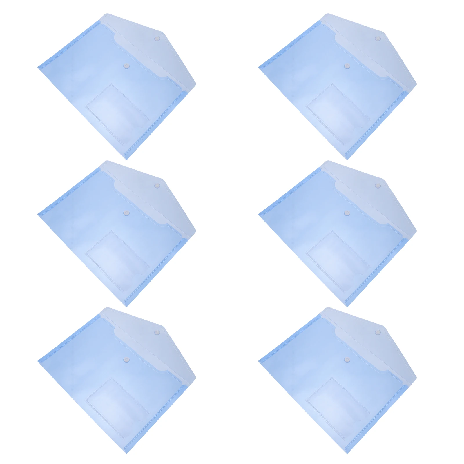 30 Pcs Documents Bag Transparent File Office Folders Storage Supplies Pocket Stationery Envelope Blue Child