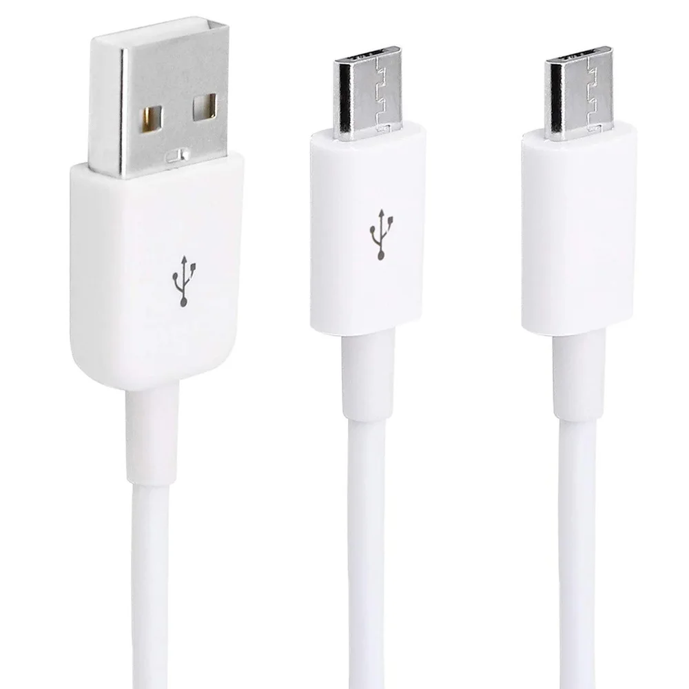 Nowy łatwe do przenoszenia 20cm USB męski do 2x micro Y Splitter kabel do dwóch telefonów podwójny kabel micro usb