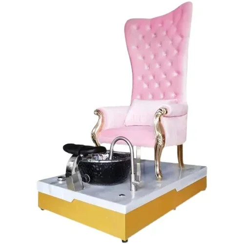 European-Style High Back Chair Classical Nail Beauty Sofa Spa Spa Hand and Foot Care Stool