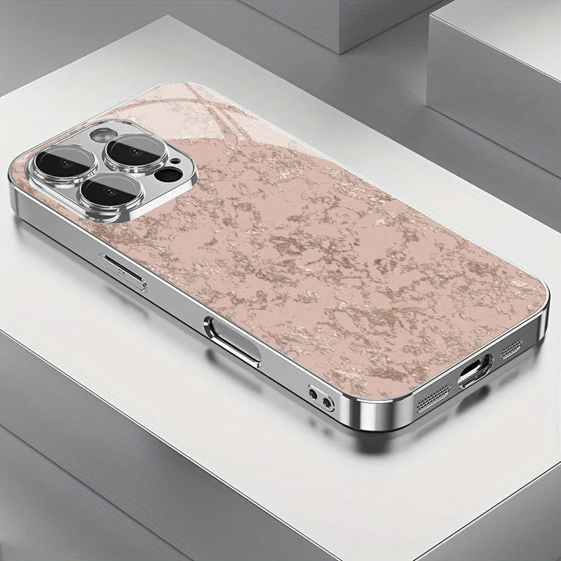 Cute Printed Pattern Tempered Glass Phone Case, Suitable for iPhone 18 17 16 15 14 13 12 11 Pro Max XS XR 7 8 Plus 16E
