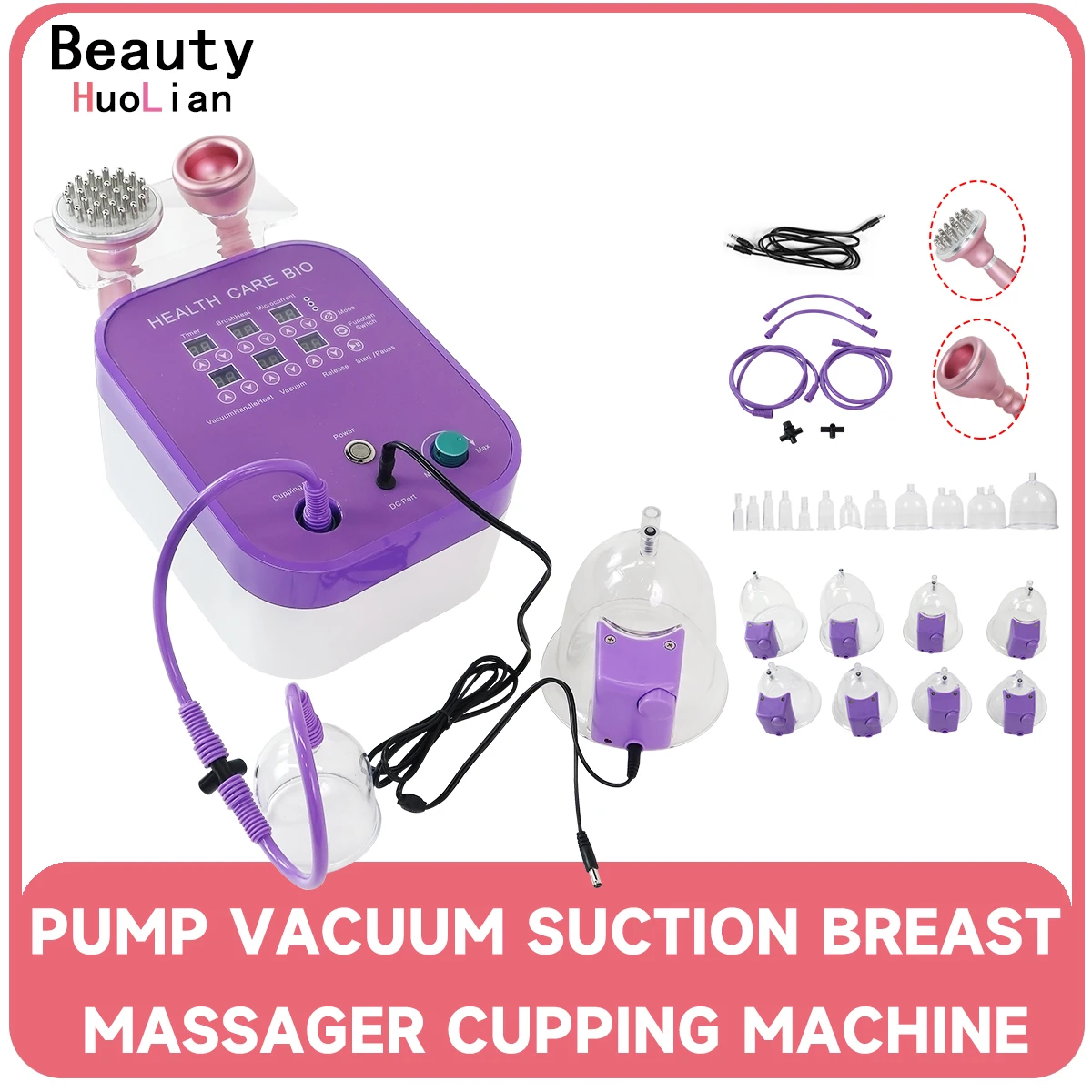 

2026 New Breast Enhancement Negative Pressure Electric 220V Health Beauty Instrument Chest Massage Cupping Scraping Beauty Salon