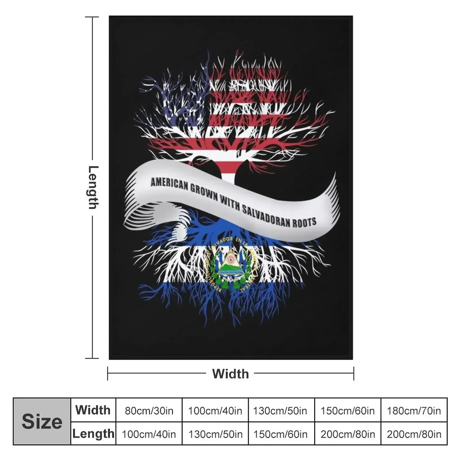 American Grown with Salvadoran Roots El Salvador Throw Blanket christmas decoration Thermal Decoratives For Baby Blankets