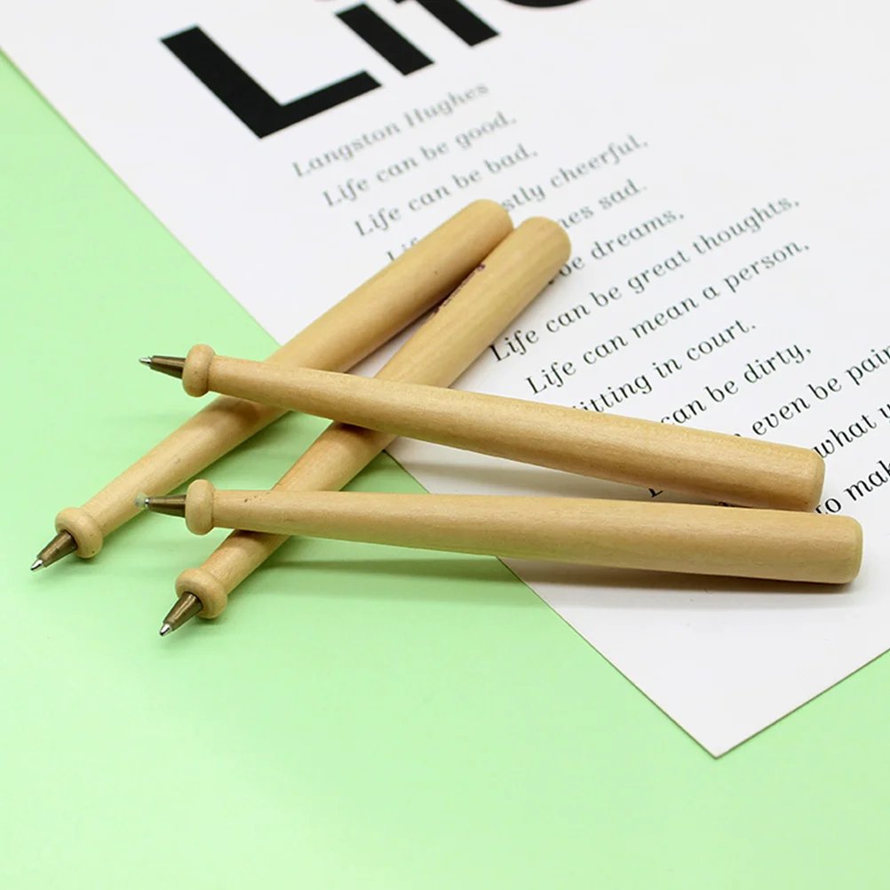 2 Pcs Portable Writing Pen Household Gift Unique Ballpoint Pens Convenient Wood Multi-function