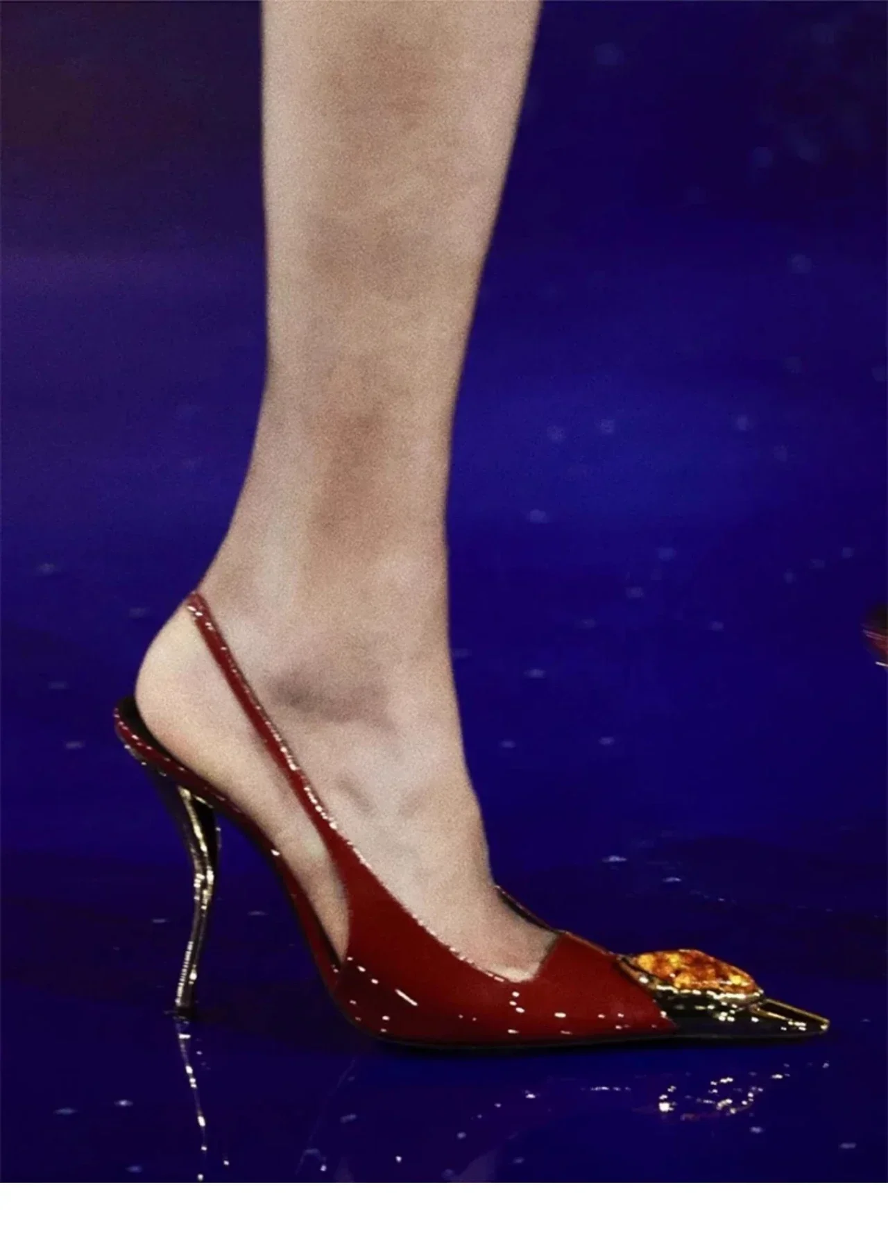 Luxury High Heel Sandals Fashion Heterosexual Red High Heels Jewel Decoration Women Shoes Banquet Shoes Womens High Heel Sandals