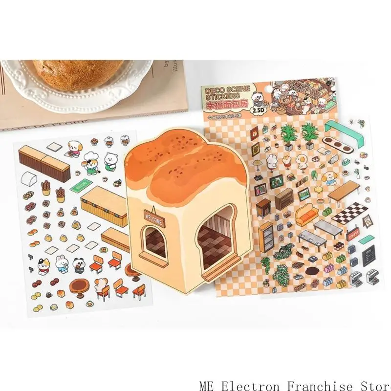 T5EA Sticker decorativa Sticker Sticker Taller Pegalina paisaje para artesanía