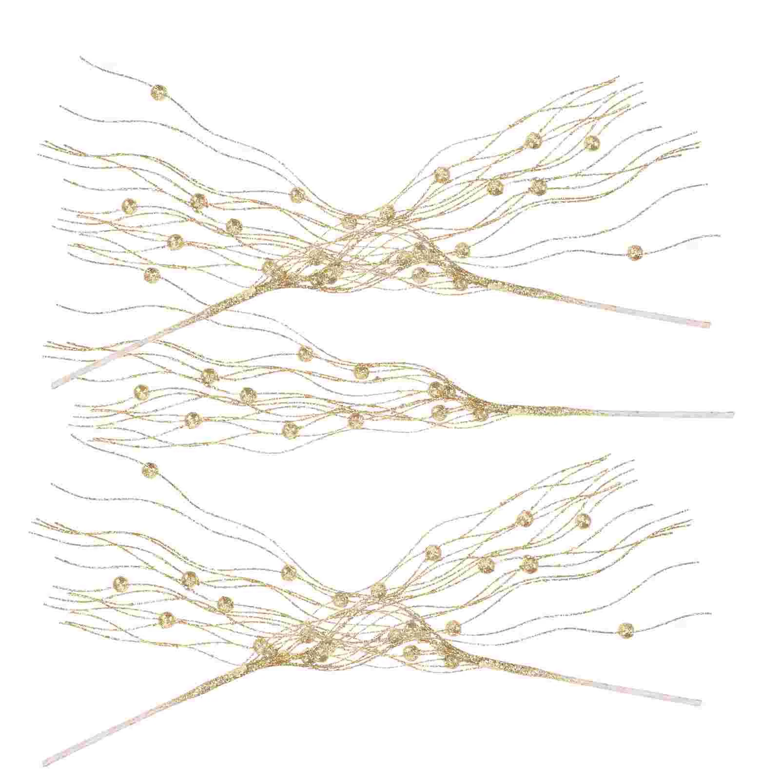 5 Pcs Dragon Whiskers Soaked Gold Powder Balls Twisted Willow Twigs Fall Decorations for Home Desktop