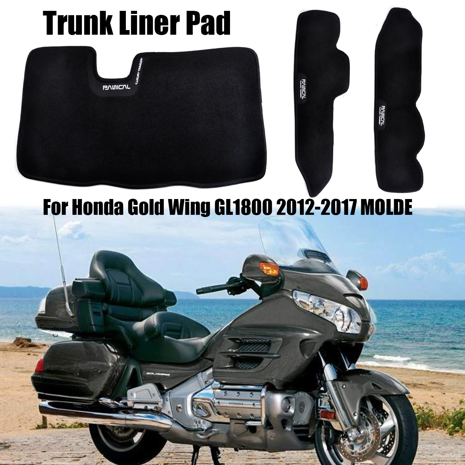 Panical Rear Trunk Inner Liner Protective Pads Mat Box Pad For Honda Gold Wing GL1800 Motorcycle 2012-2017