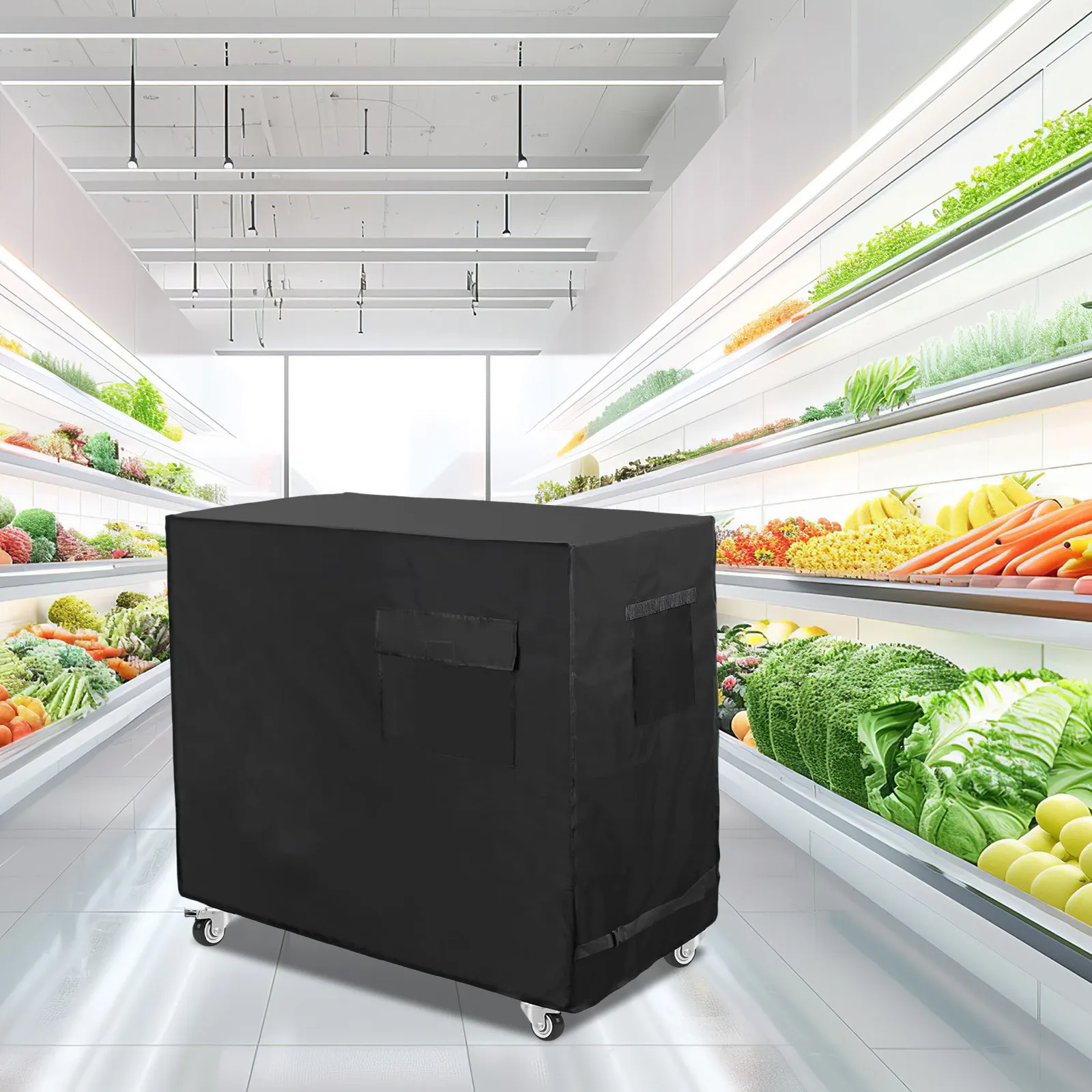 

Водонепроницаемый чехол для тележки-холодильника для патио, сверхпрочный, из ткани Оксфорд 420D, защитный чехол для тележки-холодильника на колесах, всесезонная долговечность для использования на улице