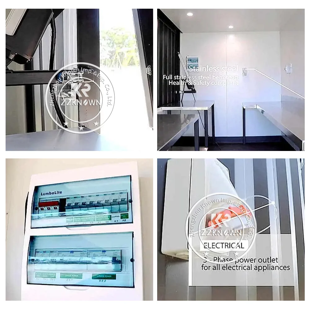 ร้านอาหารพร้อมห้องครัวตู้คอนเทนเนอร์สำเร็จรูปสำหรับร้านกาแฟ