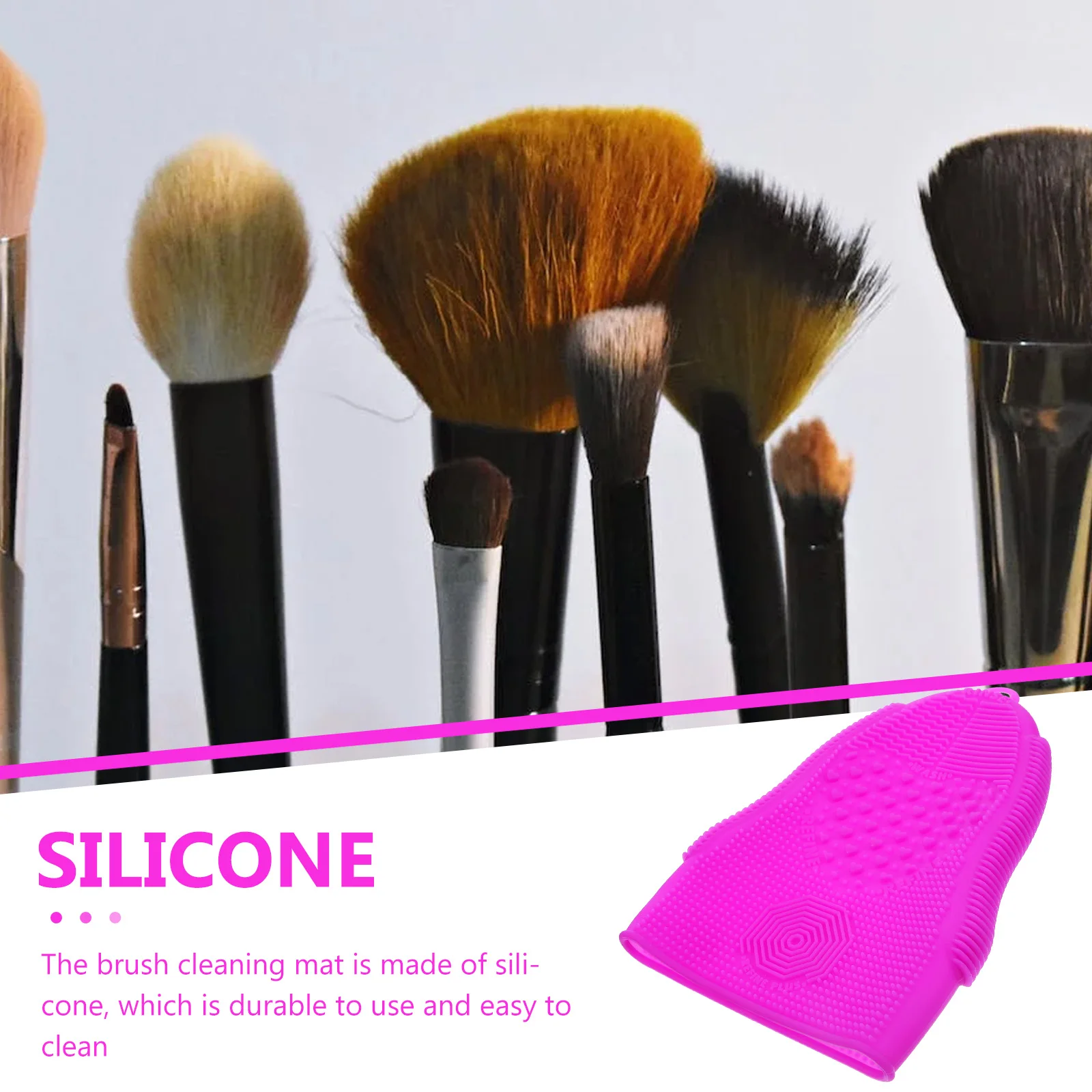 

Silicone Brush Cleaning Pad Dots Design Makeup Brush Cleaner Deep Cleaning Tool for Home Beauty Salon Use