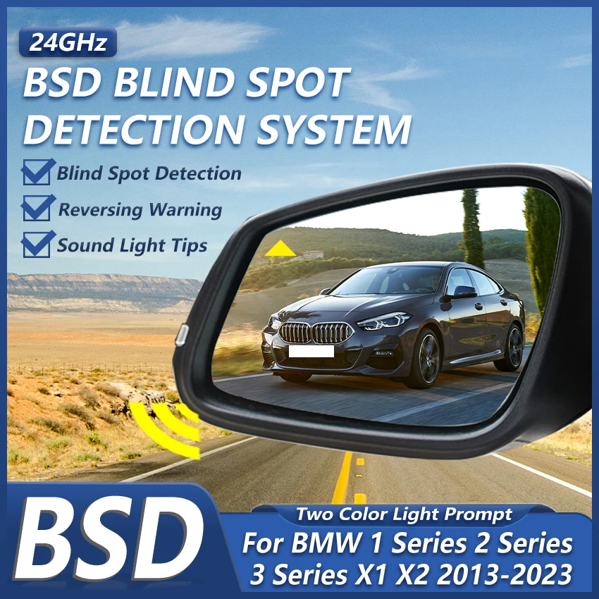 

Система обнаружения слепых зон BSD BSM BSA, система помощи при смене полосы движения, зеркало заднего вида для BMW 1 серии, 2 серии, 3 серии, X1, X2 2013-2023 гг.