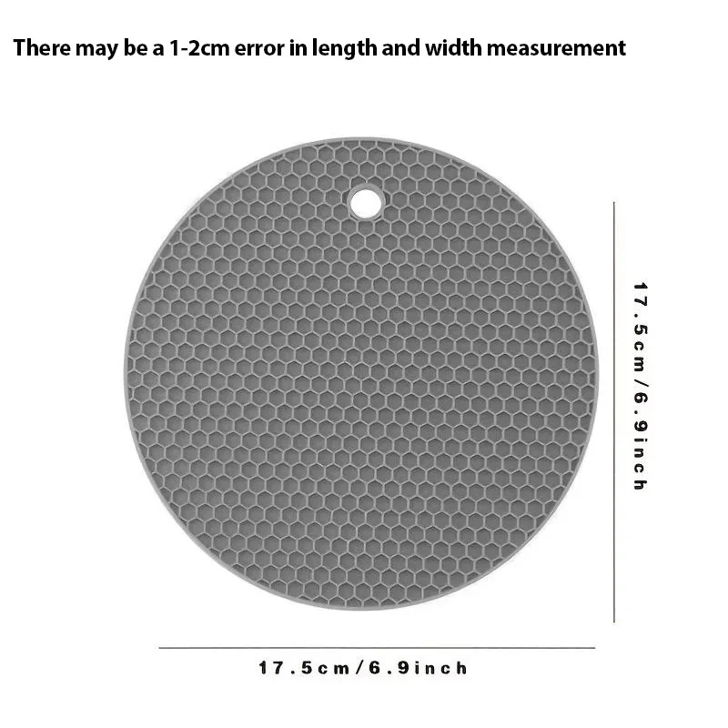1/2/3PCS Round Trivet Mats Honeycomb Pattern Trivet Mats Multifunctional Silicone Grippers Jar Openers Appicable Kitchen