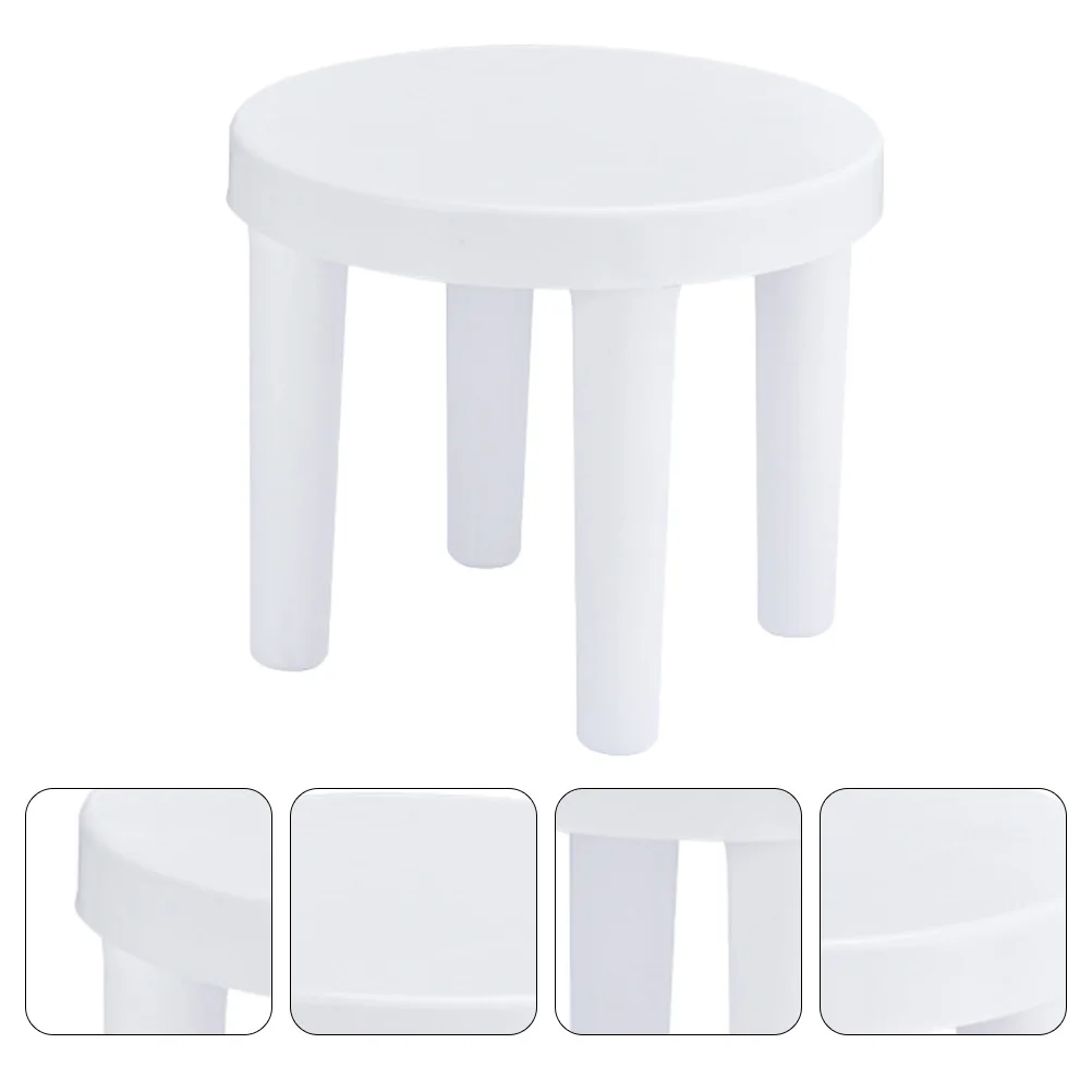

1pc Premium Plastic Stool Lightweight Round Step Stool For Home Non-S Bath Toilet Use Portable Chair Low Seat